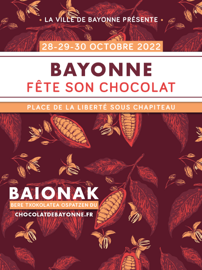 Affiche de la Fête de Bayonne autour du chocolat